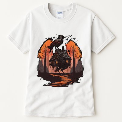 Walking House On Chicken Legs Slavic Folklore Baba Yaga Tall T-Shirt