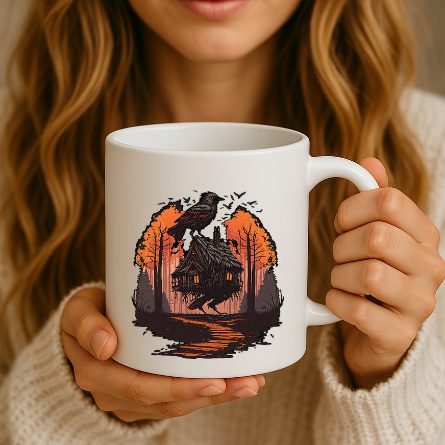 Walking House On Chicken Legs Slavic Folklore Baba Yaga Mug