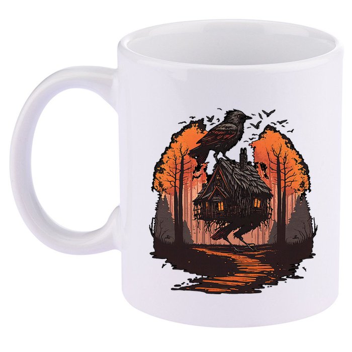 Walking House On Chicken Legs Slavic Folklore Baba Yaga 11oz C Handle Ceramic Mug