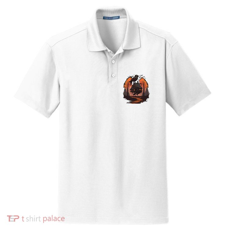 Walking House On Chicken Legs Slavic Folklore Baba Yaga Dry Zone Grid Polo
