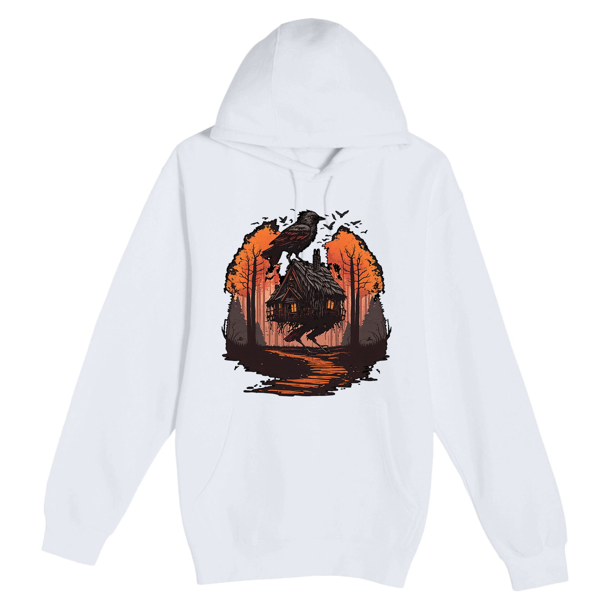 Walking House On Chicken Legs Slavic Folklore Baba Yaga Premium Pullover Hoodie