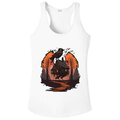 Walking House On Chicken Legs Slavic Folklore Baba Yaga Ladies PosiCharge Competitor Racerback Tank