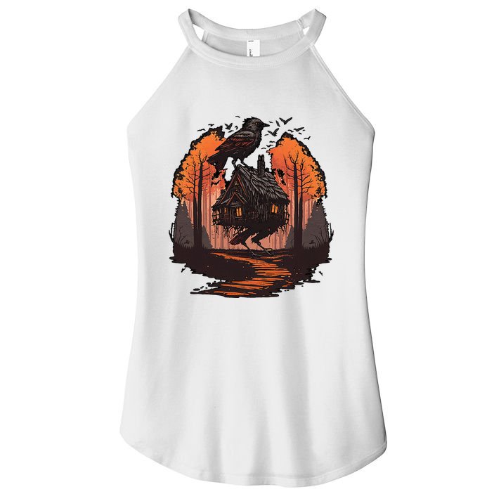 Walking House On Chicken Legs Slavic Folklore Baba Yaga Women's Perfect Tri Rocker Tank