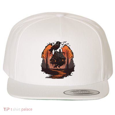 Walking House On Chicken Legs Slavic Folklore Baba Yaga Wool Snapback Cap