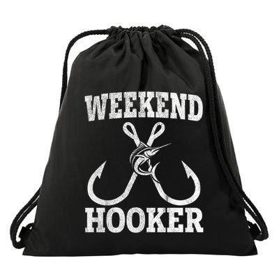Weekend Hooker Offshore Fishing Trip For Funny Fishing Cute Gift Drawstring Bag