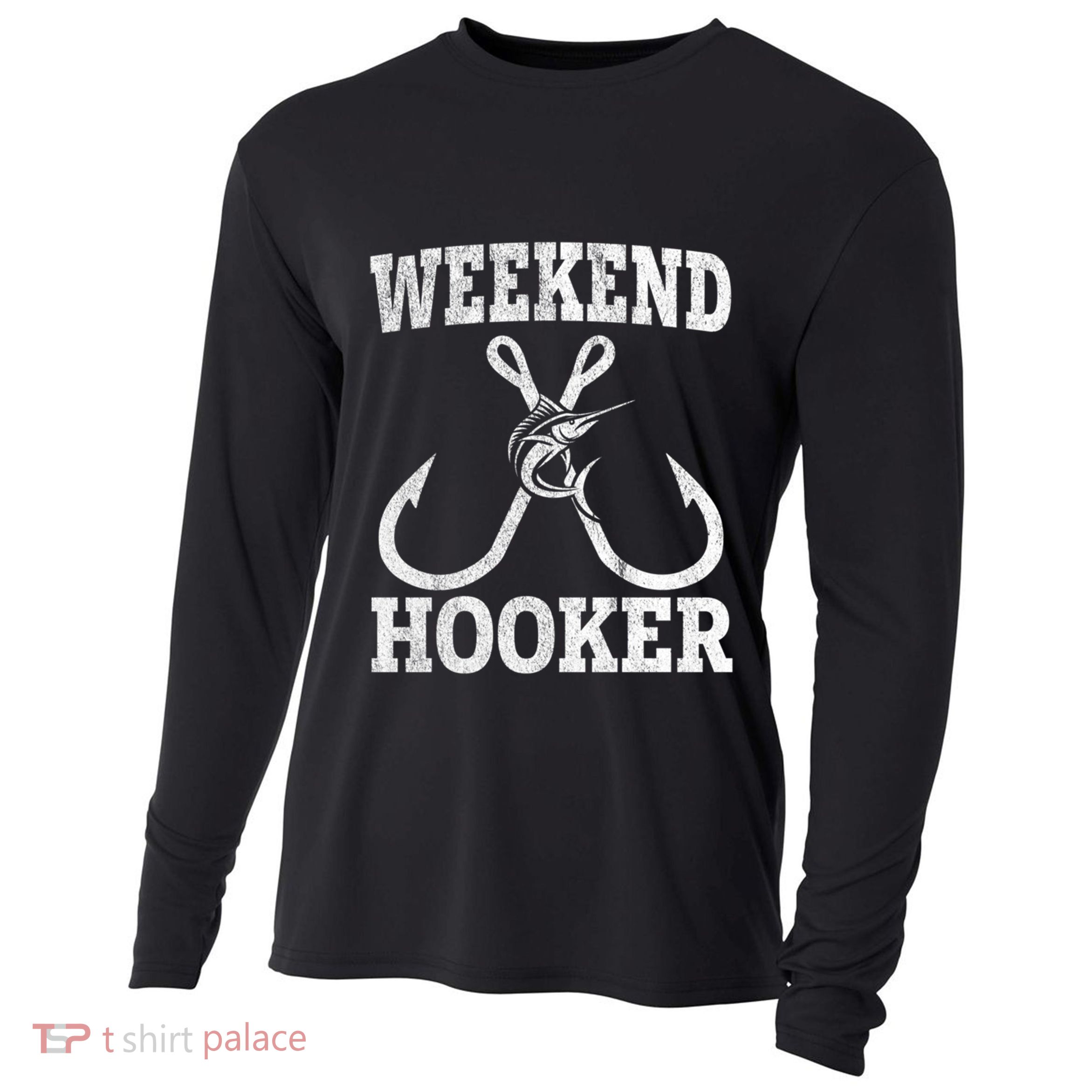 Weekend Hooker Offshore Fishing Trip For Funny Fishing Cute Gift Cooling Performance Long Sleeve Crew