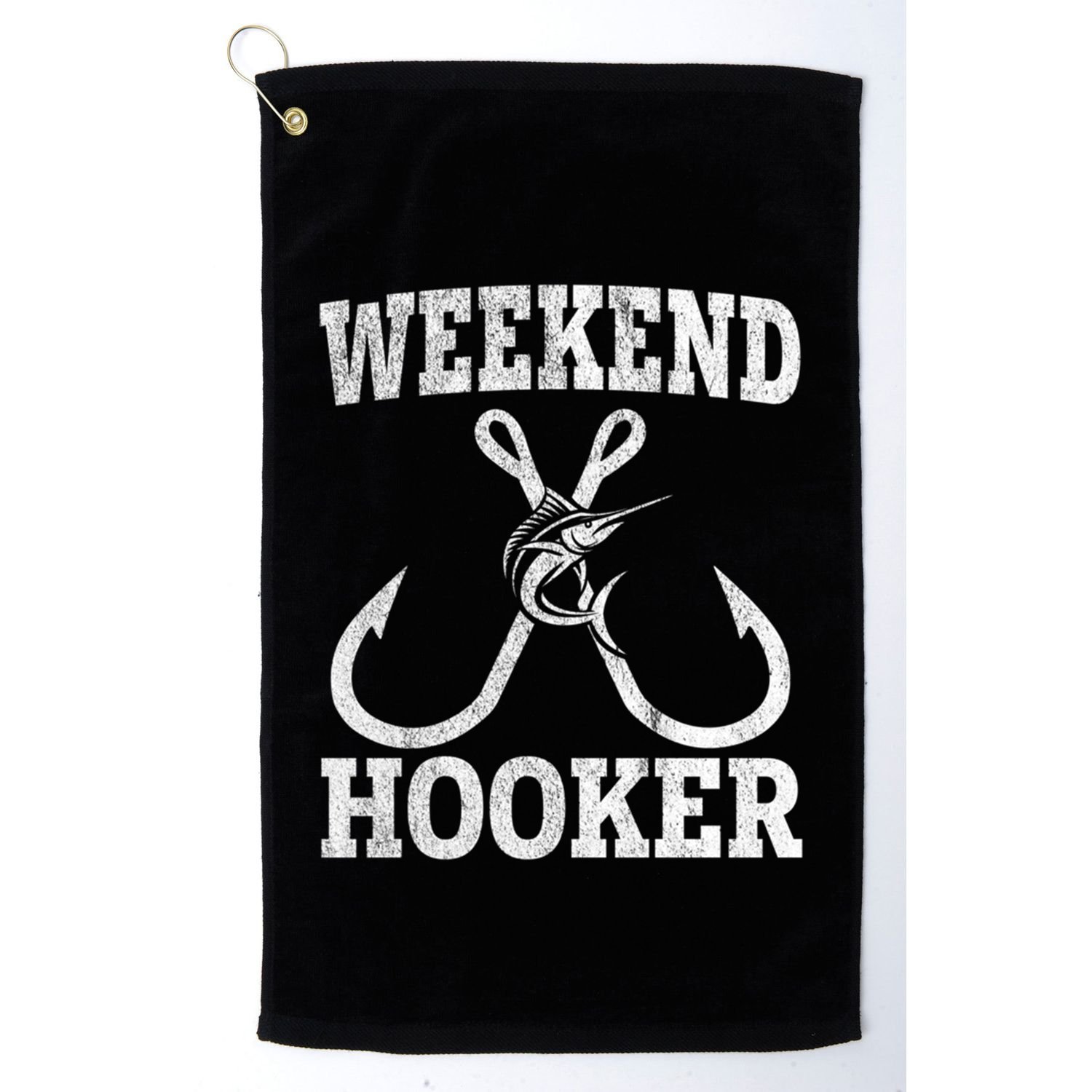 Weekend Hooker Offshore Fishing Trip For Funny Fishing Cute Gift Golf Towel