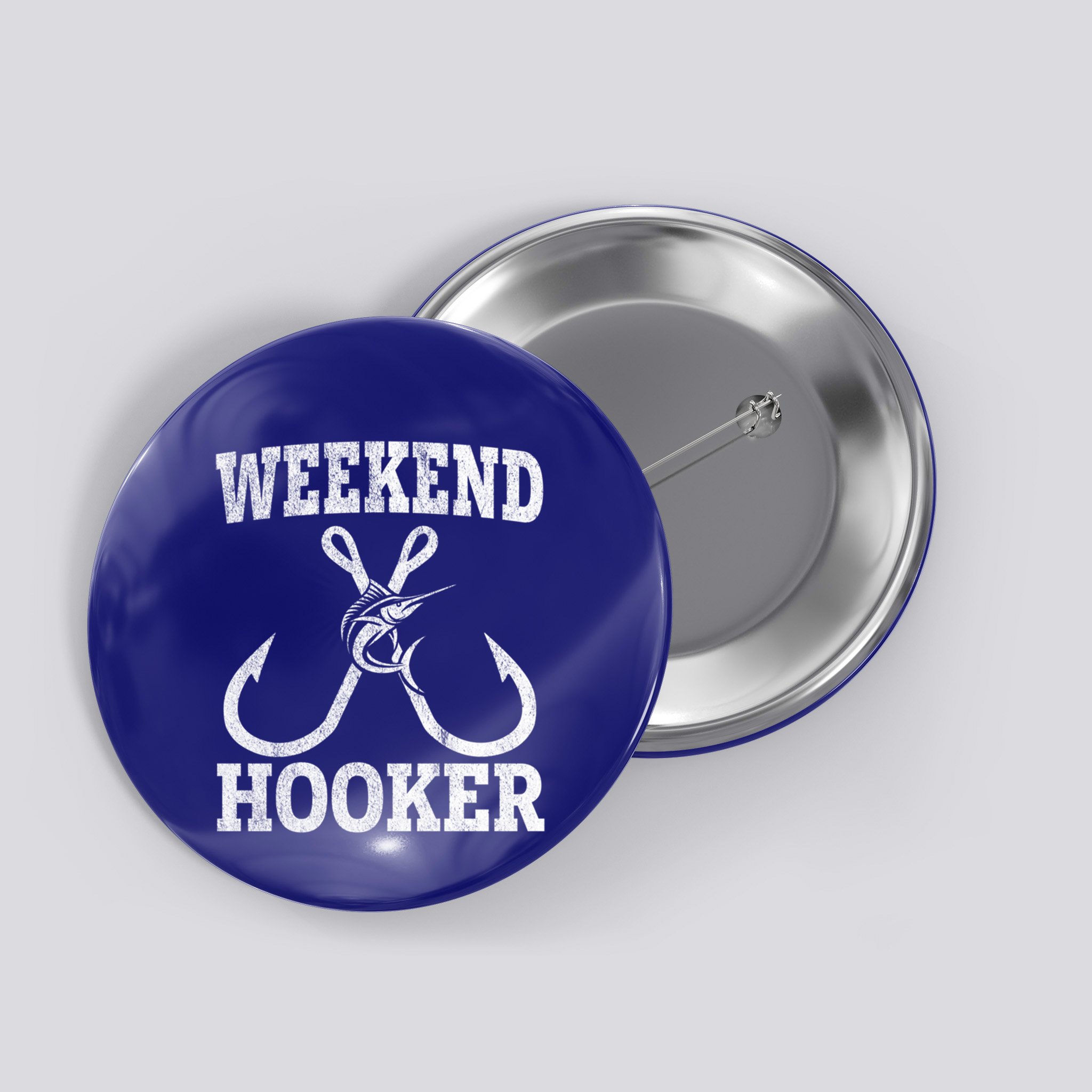 Weekend Hooker Offshore Fishing Trip For Funny Fishing Cute Gift Button