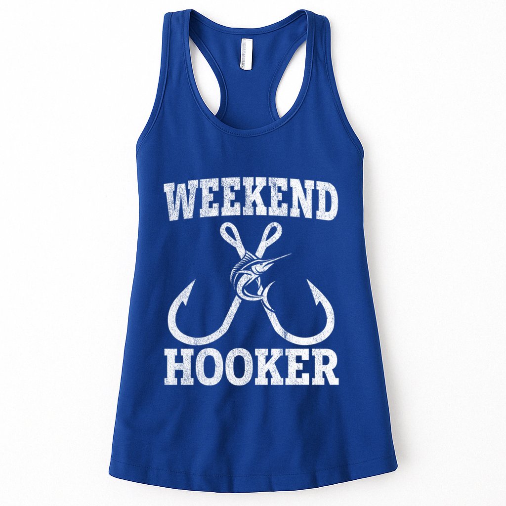 Weekend Hooker Offshore Fishing Trip For Funny Fishing Cute Gift Womens Tank Top
