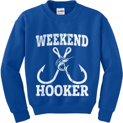 Weekend Hooker Offshore Fishing Trip For Funny Fishing Cute Gift Kids Sweatshirt