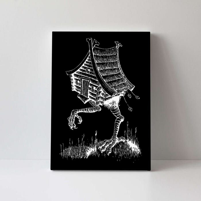 Walking House On Chicken Legs Slavic Folklore Baba Yaga Art Canvas