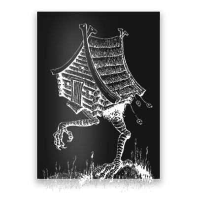 Walking House On Chicken Legs Slavic Folklore Baba Yaga Art Poster