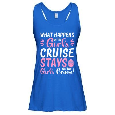 What Happens On The Cruise Stays On The Cruise Weekend Gift Ladies Essential Flowy Tank