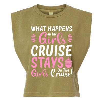 What Happens On The Cruise Stays On The Cruise Weekend Gift Garment-Dyed Women's Muscle Tee