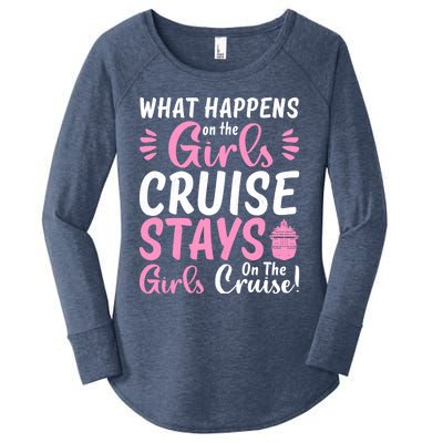 What Happens On The Cruise Stays On The Cruise Weekend Gift Women's Perfect Tri Tunic Long Sleeve Shirt