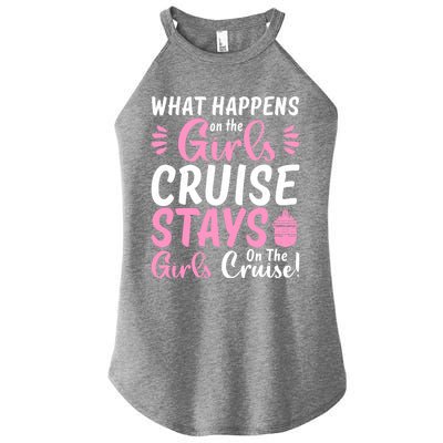 What Happens On The Cruise Stays On The Cruise Weekend Gift Women’s Perfect Tri Rocker Tank