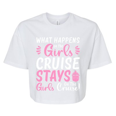 What Happens On The Cruise Stays On The Cruise Weekend Gift Bella+Canvas Jersey Crop Tee