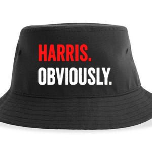 Women Harris Obviously A Vote For Kamala Harris 2024 President Gift Sustainable Bucket Hat