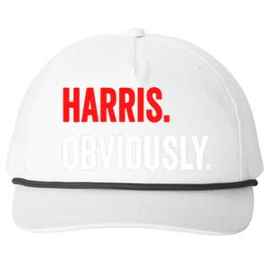 Women Harris Obviously A Vote For Kamala Harris 2024 President Gift Snapback Five-Panel Rope Hat