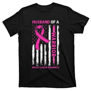 Woman Husband Of A Warrior Breast Cancer Awareness Support T-Shirt