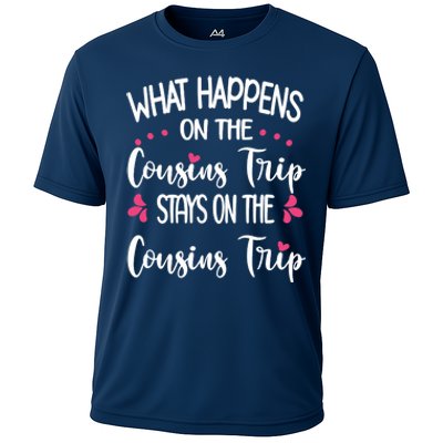 What Happens On Cousins Trip Stays On Cousins Trip Travel Cooling Performance Crew T-Shirt