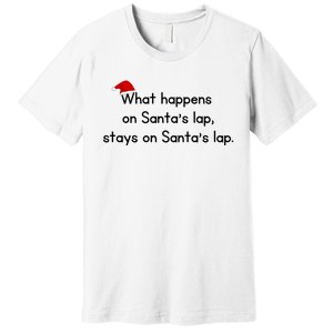 What Happens On Santa's Lap,stays On Santa's Lap. Premium T-Shirt