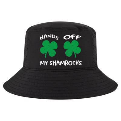 Womens Hands OFF My Shamrocks St. Patrick's Day Celebration Cool Comfort Performance Bucket Hat