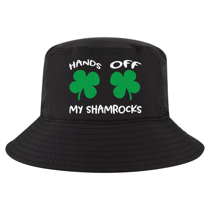 Womens Hands OFF My Shamrocks St. Patrick's Day Celebration Cool Comfort Performance Bucket Hat