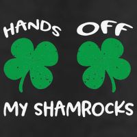 Womens Hands OFF My Shamrocks St. Patrick's Day Celebration Cool Comfort Performance Bucket Hat