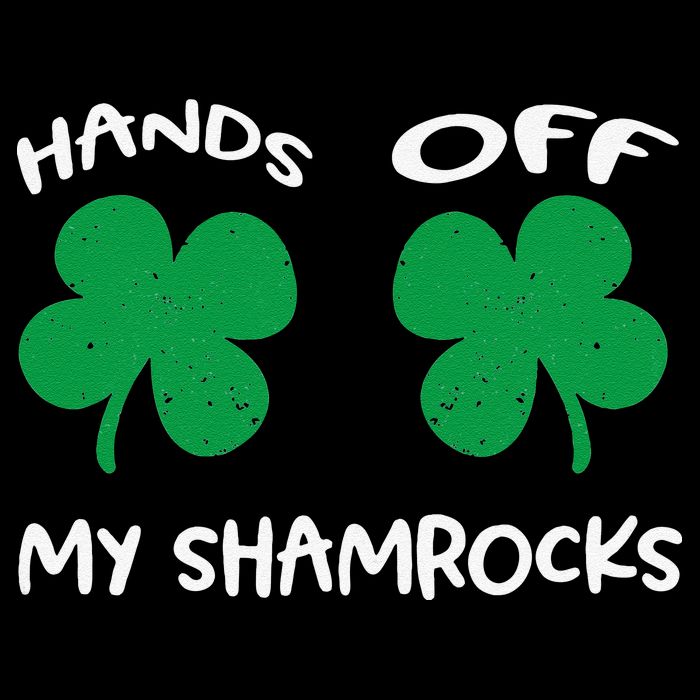 Womens Hands OFF My Shamrocks St. Patrick's Day Celebration Sustainable Bucket Hat