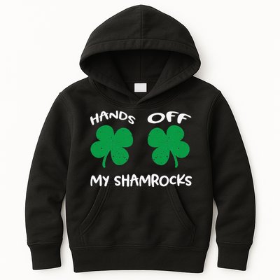 Womens Hands OFF My Shamrocks St. Patrick's Day Celebration Kids Hoodie