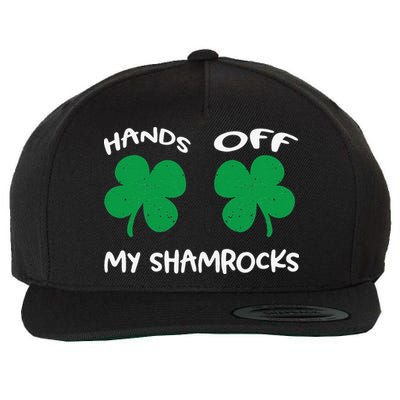 Womens Hands OFF My Shamrocks St. Patrick's Day Celebration Wool Snapback Cap