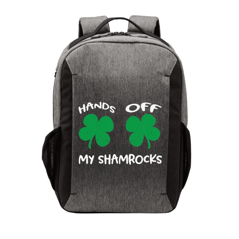 Womens Hands OFF My Shamrocks St. Patrick's Day Celebration Vector Backpack