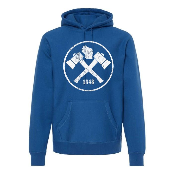 Wisconsin Hiking Outdoors Axe Established 1848 Premium Hoodie