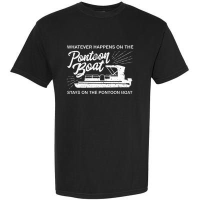 What Happens On The Pontoon Boat Captain Garment-Dyed Heavyweight T-Shirt