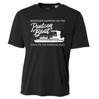 What Happens On The Pontoon Boat Captain Cooling Performance Crew T-Shirt