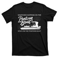 What Happens On The Pontoon Boat Captain T-Shirt