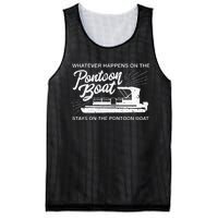 What Happens On The Pontoon Boat Captain Mesh Reversible Basketball Jersey Tank