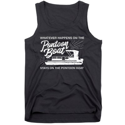 What Happens On The Pontoon Boat Captain Tank Top