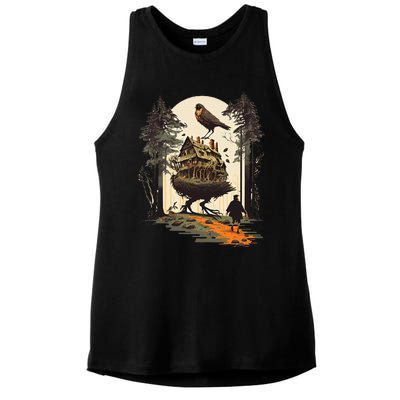 Walking House On Chicken Legs Slavic Folklore Baba Yaga Art Ladies PosiCharge Tri-Blend Wicking Tank