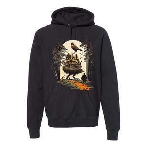 Walking House On Chicken Legs Slavic Folklore Baba Yaga Art Premium Hoodie