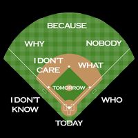 Who's on First Baseball Diamond Fielding Card Backpack