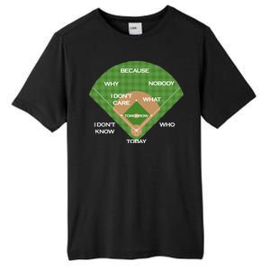 Who's on First Baseball Diamond Fielding Card Tall Fusion ChromaSoft Performance T-Shirt