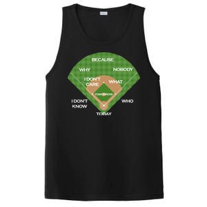 Who's on First Baseball Diamond Fielding Card PosiCharge Competitor Tank