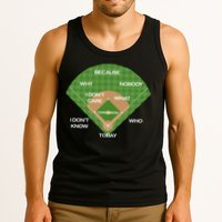 Who's on First Baseball Diamond Fielding Card Tank Top