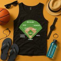 Who's on First Baseball Diamond Fielding Card Tank Top