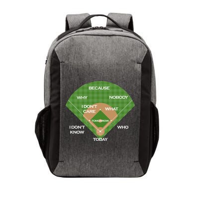 Who's on First Baseball Diamond Fielding Card Vector Backpack