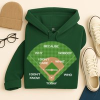 Who's on First Baseball Diamond Fielding Card Hoodie