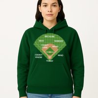 Who's on First Baseball Diamond Fielding Card Hoodie
