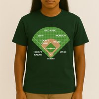 Who's on First Baseball Diamond Fielding Card T-Shirt